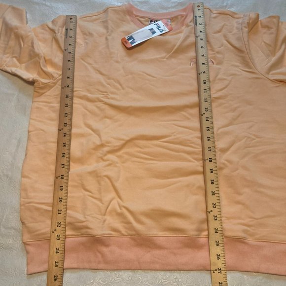 Fila Long Sleeve Crew Neck Sweatshirt with Pockets Orange XXL NWT - Picture 4 of 8